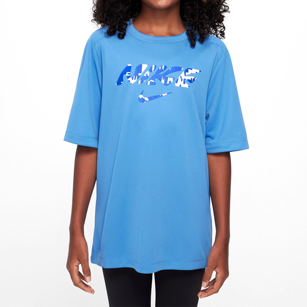 Nike B NK DF Multi SS Top GX Bold 大童 藍色 運動 休閒 短袖 HJ4454-489