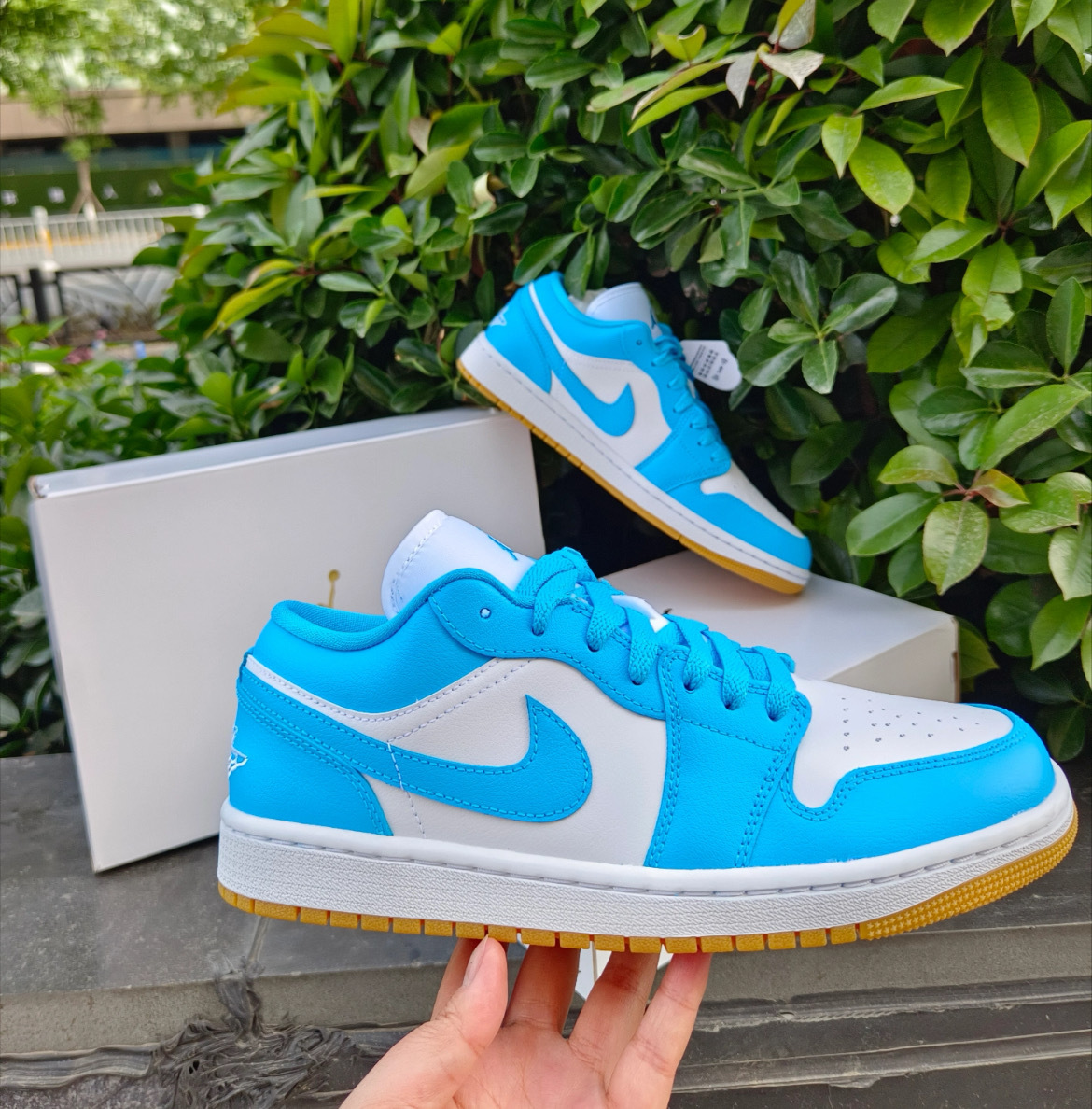 男女鞋 NIKE W AIR JORDAN 1 LOW 藍白 低筒 喬丹 復古 休閒鞋【DC0774-104】AJ1