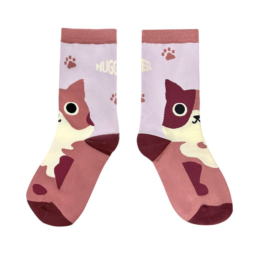 舒適中筒成人襪-貓咪