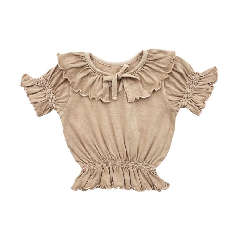 MABLI  Pima棉縮腰荷葉領上衣 Mali Tee - Portobello