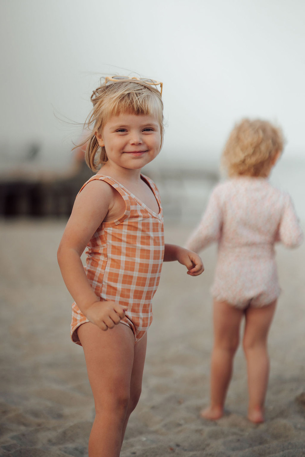 Grech&Co. 抗UV防曬愛心連身泳衣(多色可選)