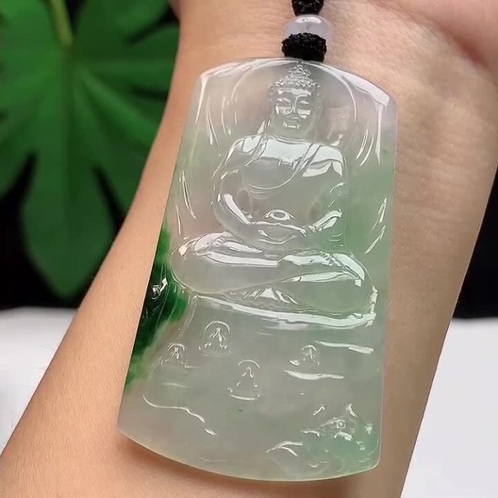 翡翠冰種大日如來,天然翡翠A玉, 緬甸玉, Jade, Jadeite