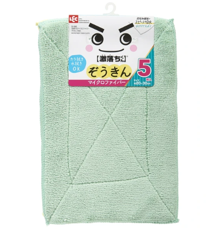 日本LEC超細纖維加厚清潔布(5枚入) (非日本製)