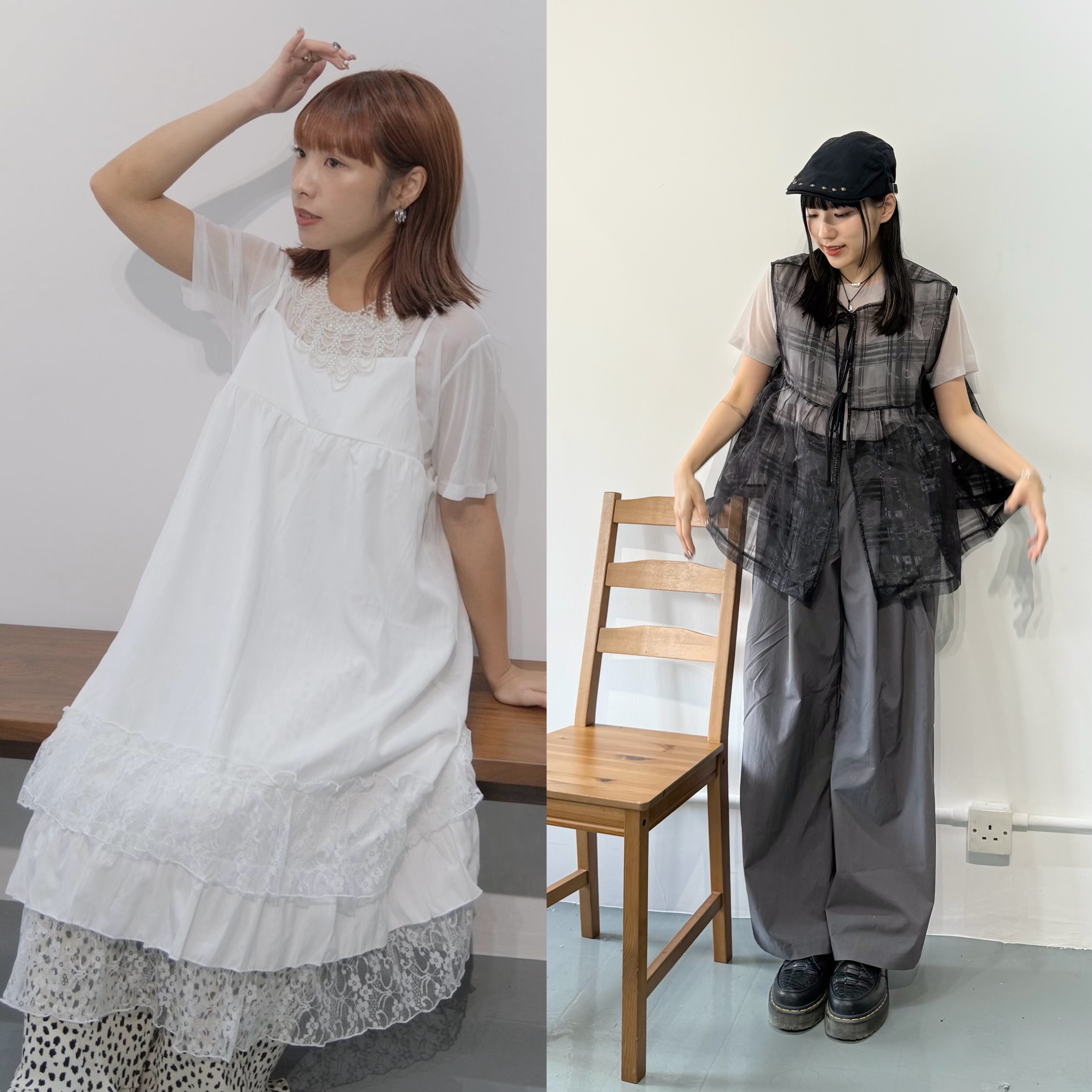 basic寬鬆紗紗短袖Top