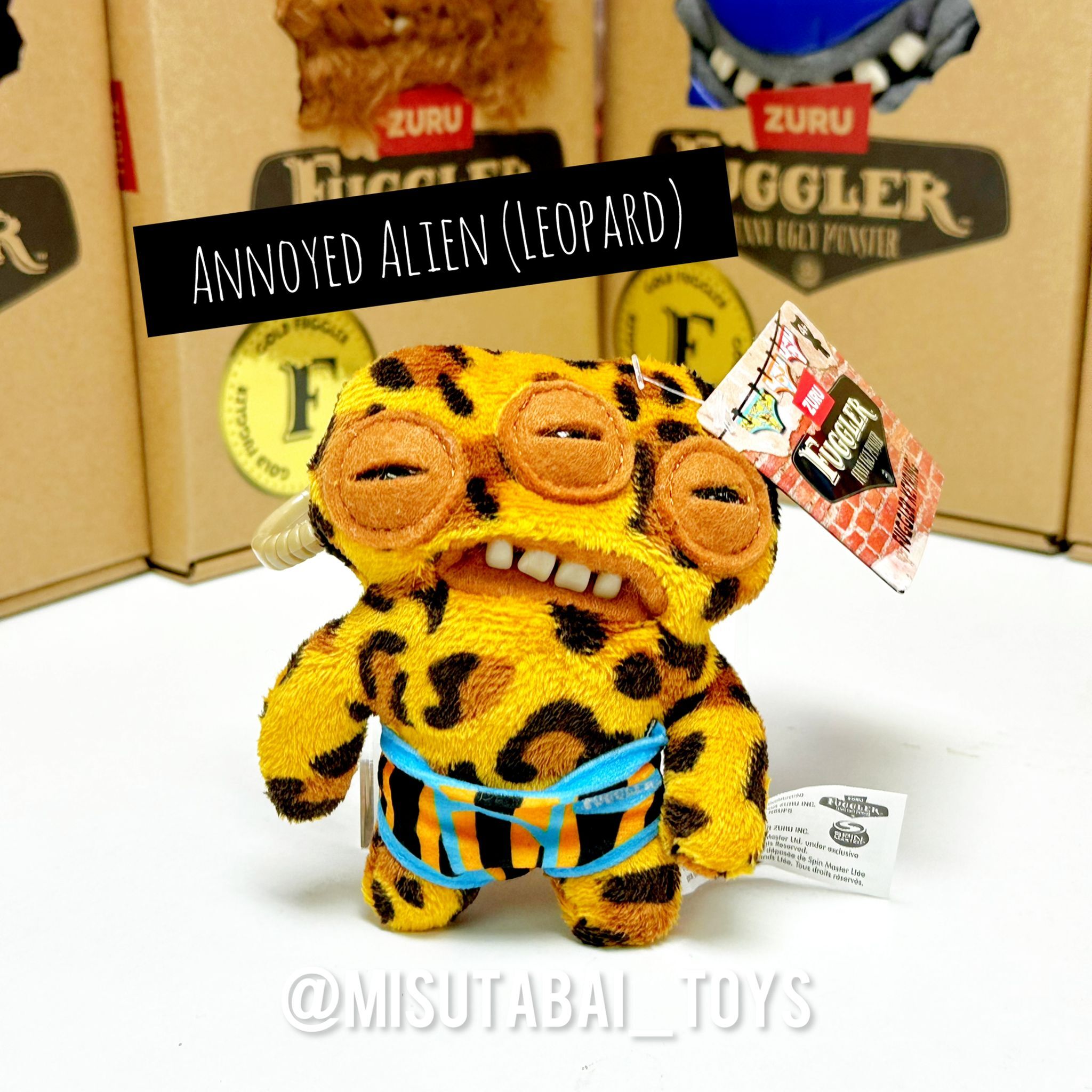 FG74119 Fuggler Key Rings S4 Annoyed Alien (Leopard)