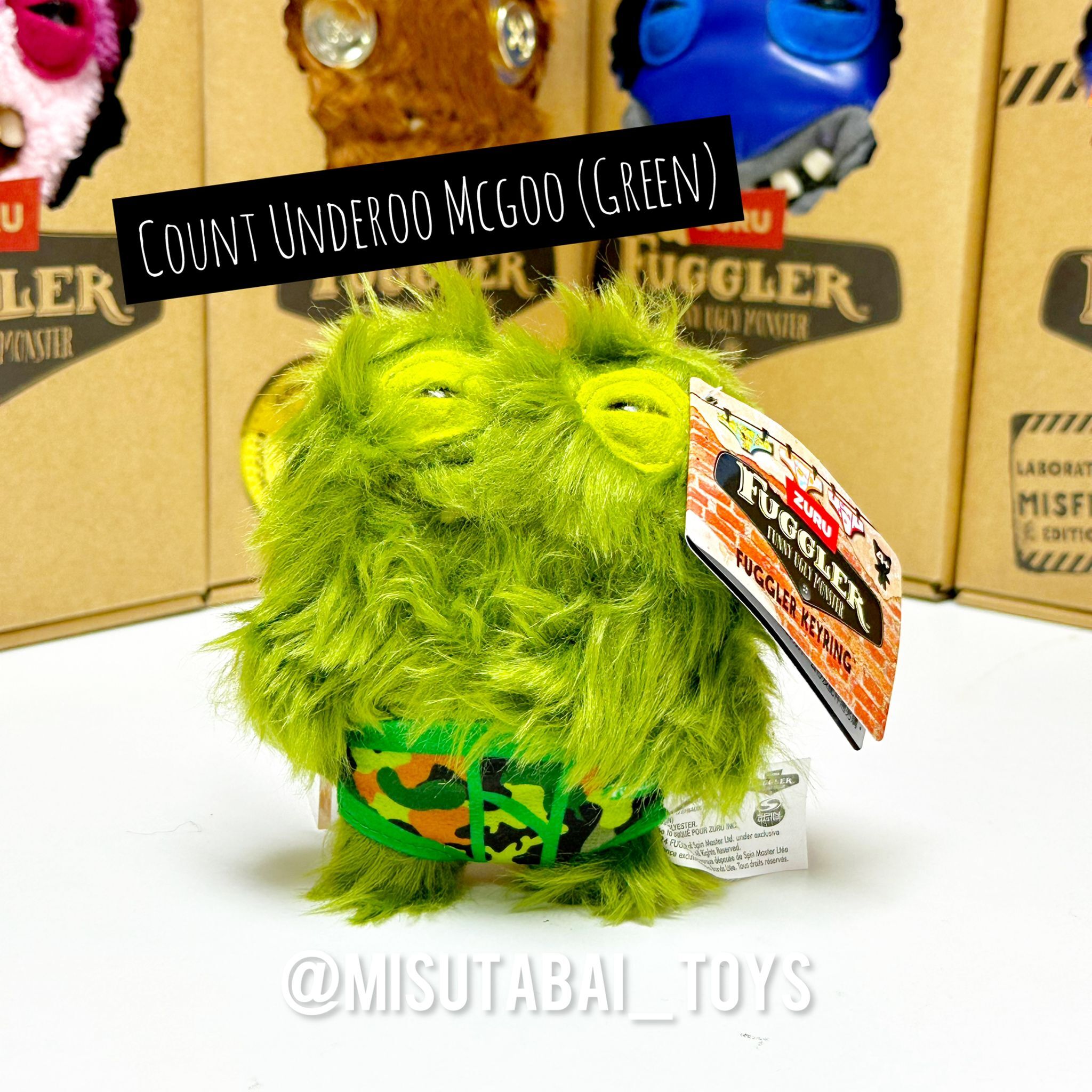 FG74188 Fuggler Key Rings S4 Count Underoo Mcgoo (Green)