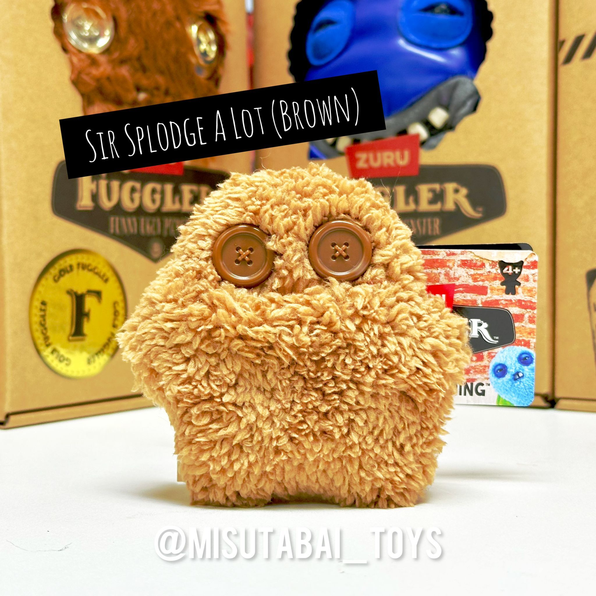 FG74218 Fuggler Key Rings S4 Sir Splodge A Lot (Brown)