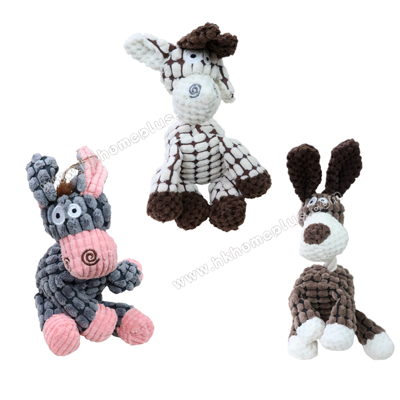 狗仔發聲咬咬玩具 - 動物栗米絨