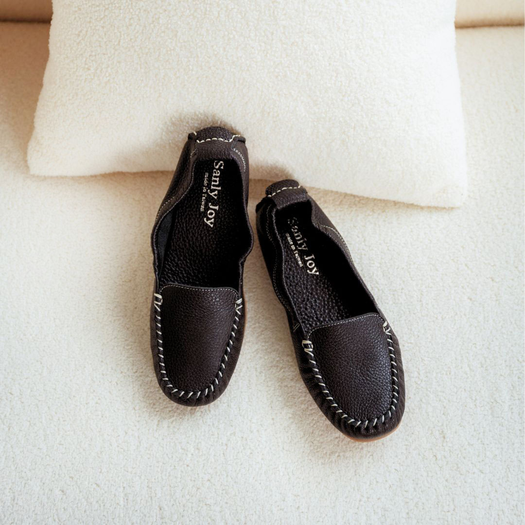 米拉 - 豆豆鞋 女神黑(真皮女鞋/通勤必備/寬楦)