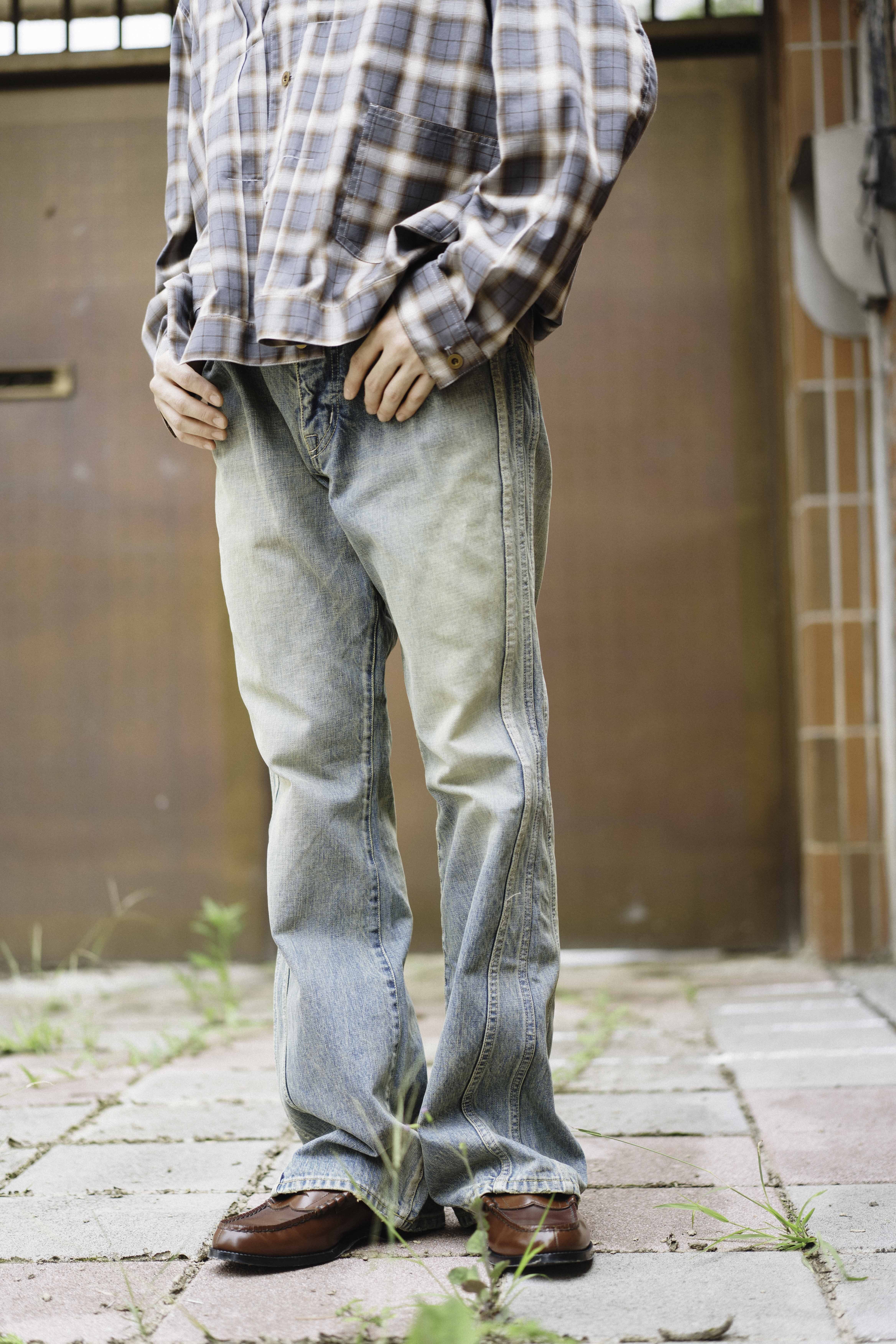 ROTOL - TRIPLE SEAMS 6P DENIM FLARE DAMAGE / INDIGO