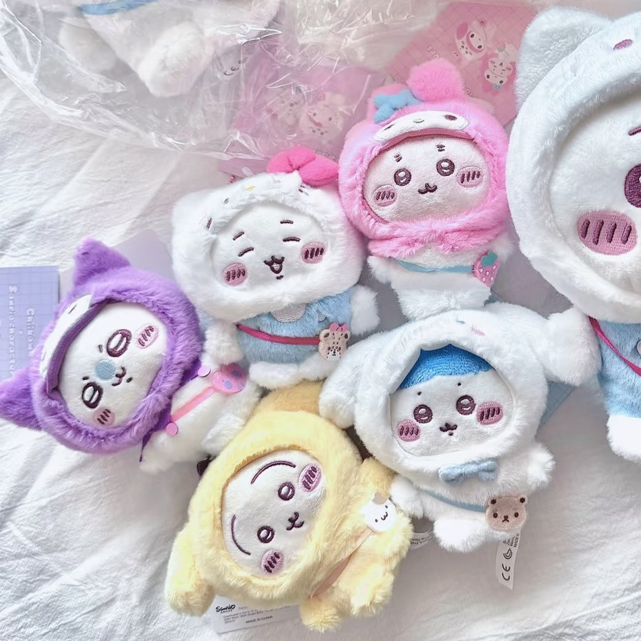 吉伊卡哇 Chiikawa Secret x 三麗鷗 Sanrio 毛絨 吊飾 公仔 掛件 小巴 烏薩奇 吉伊 美樂蒂 布丁狗 凱蒂貓 大耳狗