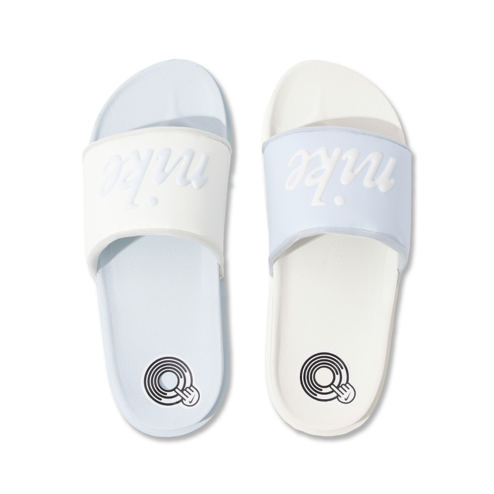 Nike Offcourt Slide Mix 女 米白藍 軟底 休閒 氣墊 運動 拖鞋 FQ7646-103