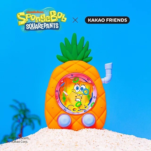 【OWN】Kakao Friends X SpongeBob SquarePants 海綿寶寶 限量聯名 療癒小玩具 鳳梨 吊飾