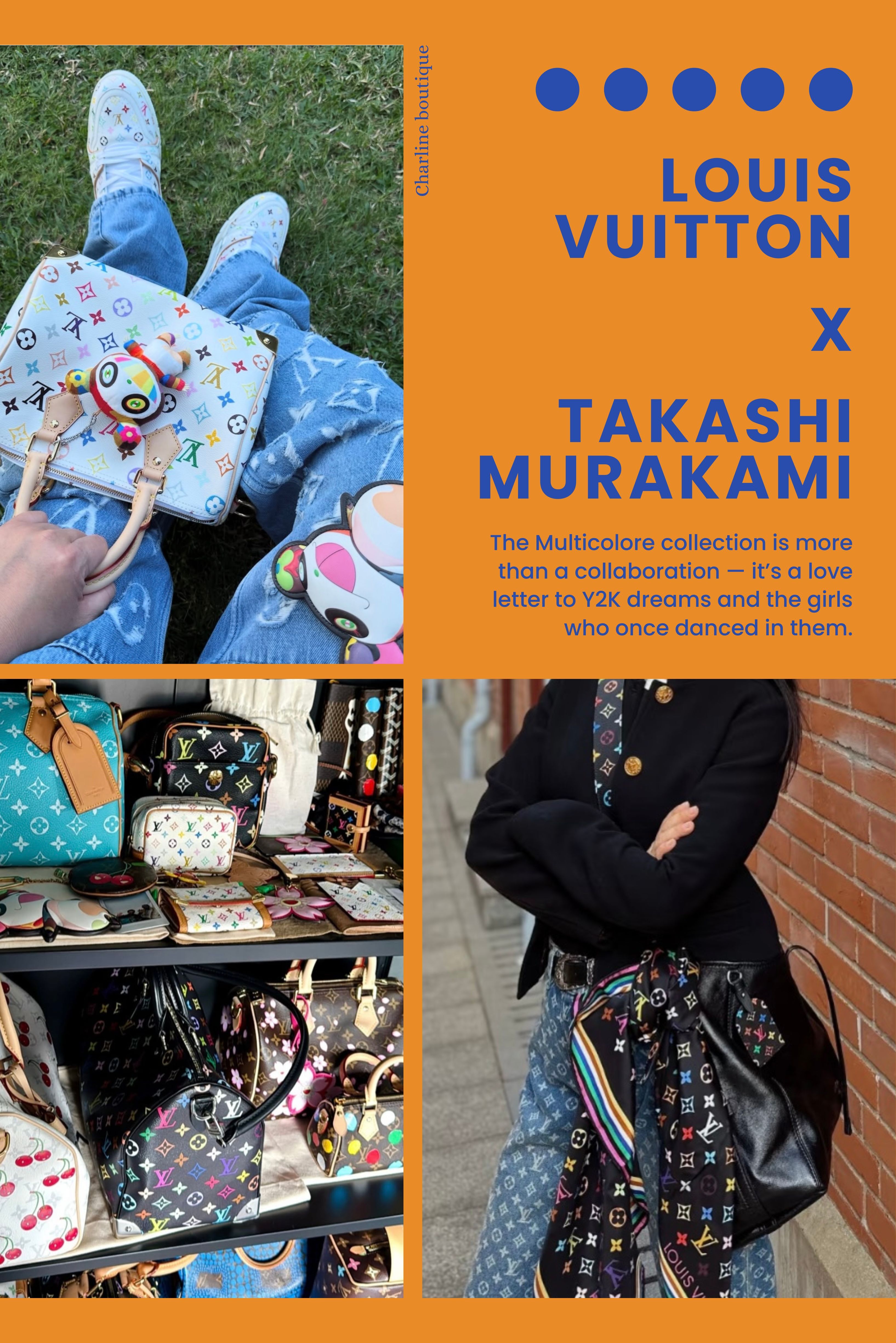 👟 不只包包，配件全面升級！  除了令人心動的包包，這次的 Louis Vuitton x 村上隆三彩系列還帶來了許多同樣精彩的配件。無論是三彩圖案的運動鞋、懶人鞋，還是皮革鑰匙圈、零錢包和小卡夾，都讓整個系列更加完整。這些配件同樣秉承了三彩系列的繽紛與藝術感，無論是日常出街還是搭配晚裝，都能為您的造型增添一抹亮眼的色彩。  此外，還有三彩圖案的絲巾與帽子等小物，讓您可以從頭到腳都充滿藝術感。這些配件不僅能夠提升穿搭的層次感，還能夠在細節處顯示出您的時尚品味，讓整體造型更加完整、獨具特色。這一系列的配件，不僅是對包包的完美補充，也讓三彩成為了一個完整的時尚語言，能夠為您的每一套穿搭帶來驚艷的效果。