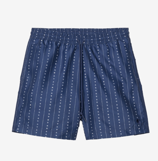 CarharttWip  SLATER  心形細條紋深藍色泳褲   JUN25