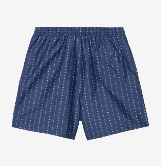 CarharttWip  SLATER  心形細條紋深藍色泳褲   JUN25
