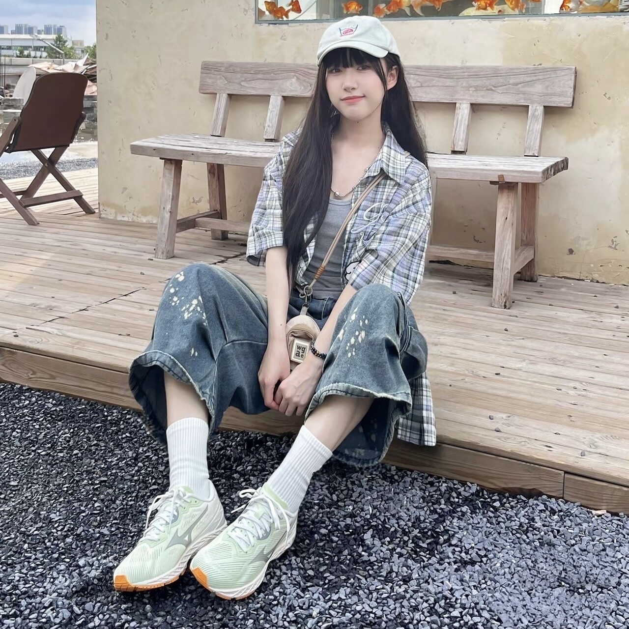 Mizuno 美津濃 Wave 超輕量 夏日哈密瓜 淺綠色 綠橘 y2k 男女同款 復古休閒慢跑鞋 D1GH251004