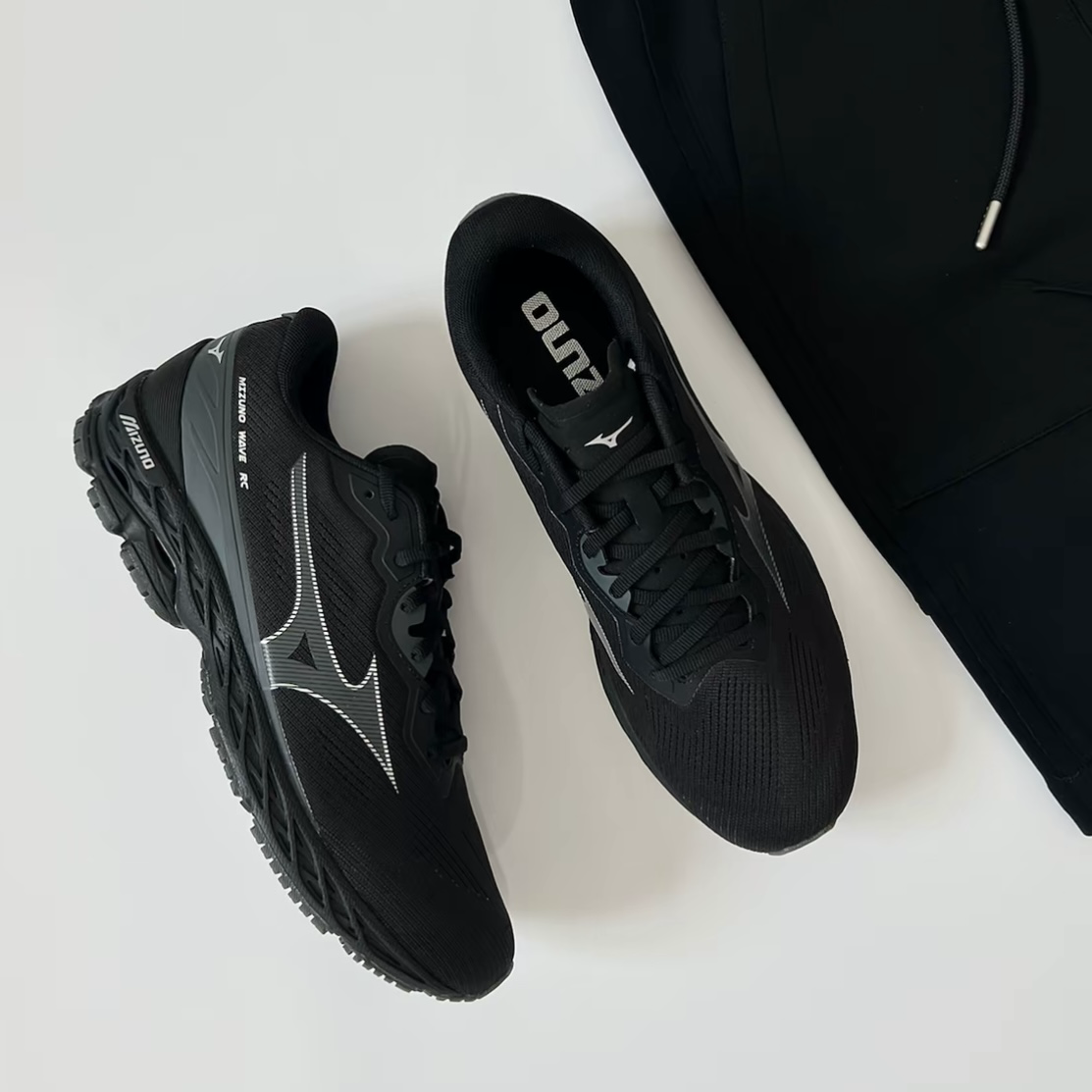 Mizuno 美津濃 Wave RC 超輕量 黑武士 黑銀灰訓練鞋 y2k 男女同款 復古休閒慢跑鞋 D1GH251001