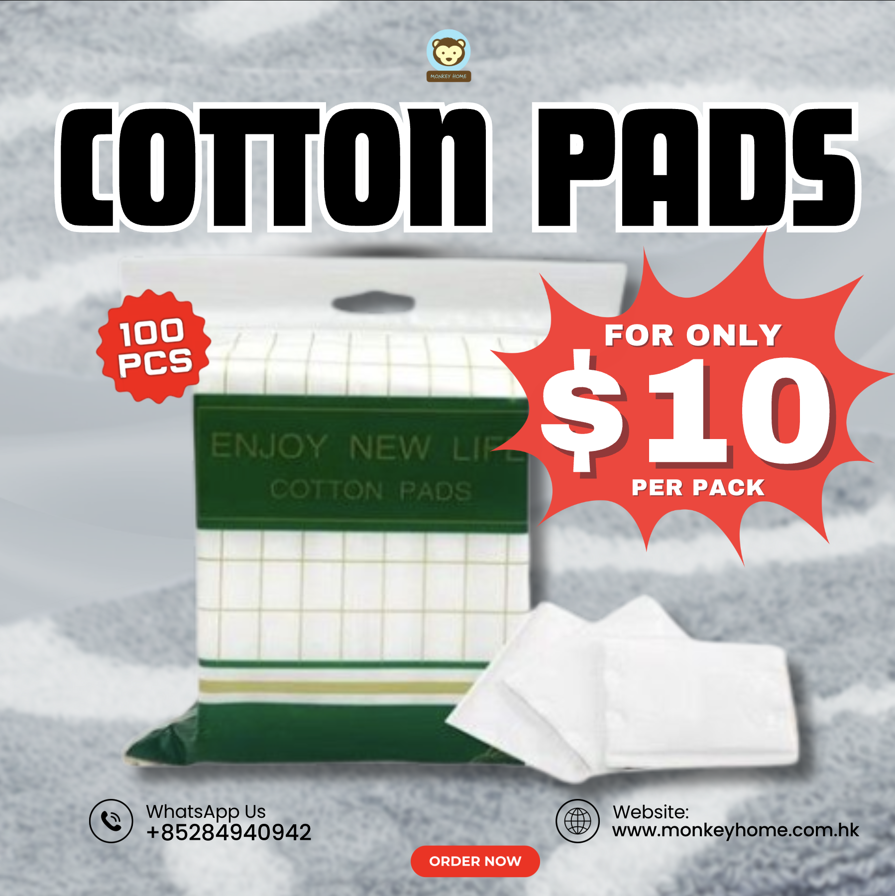 Cotton Pads (100 pcs/pack)