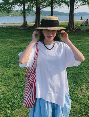 春夏新款/下斜棉質上衣 MANIFEST正韓🇰🇷