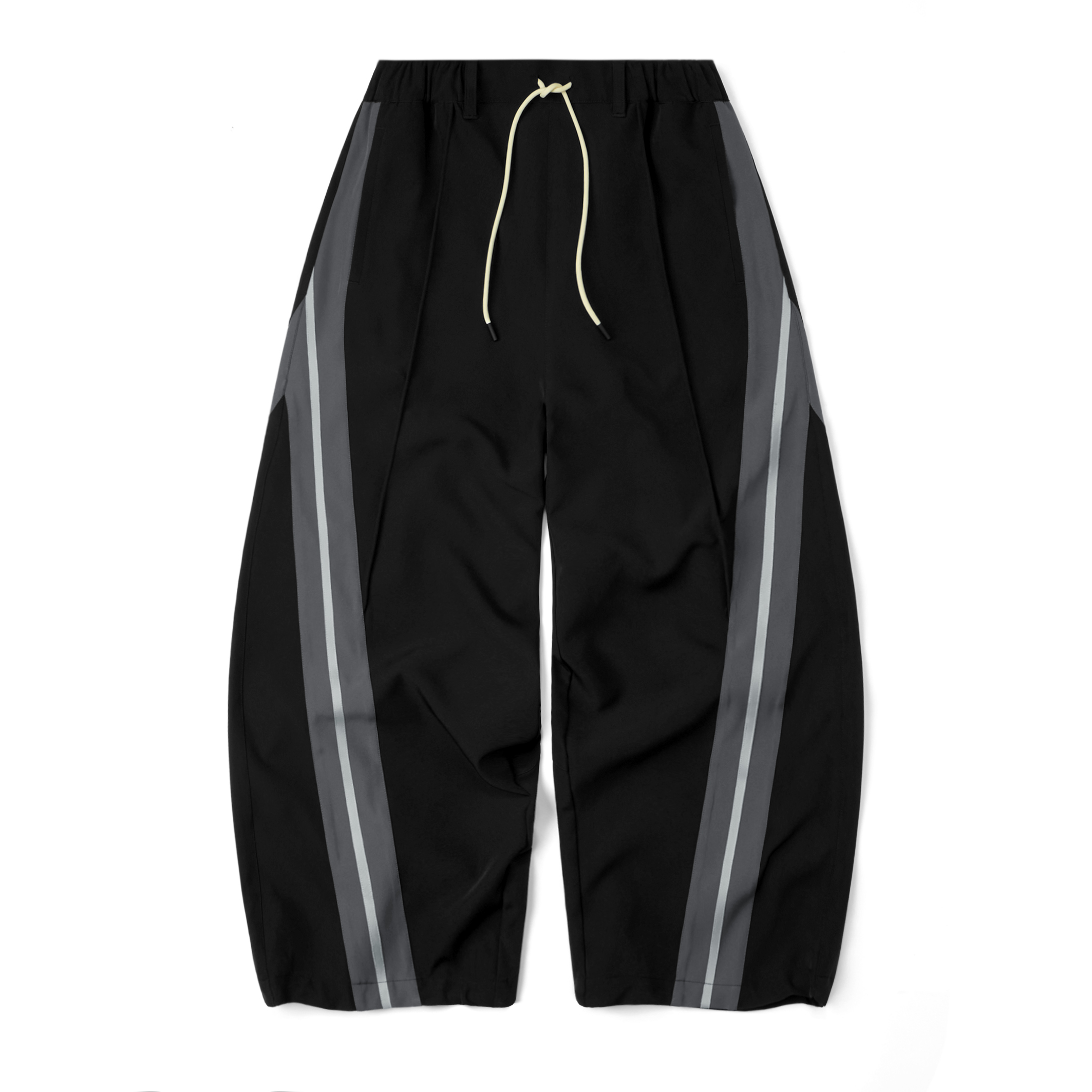 Wall of Sound - 7:03/“TWIST” Wide Leg Track Pants - Black