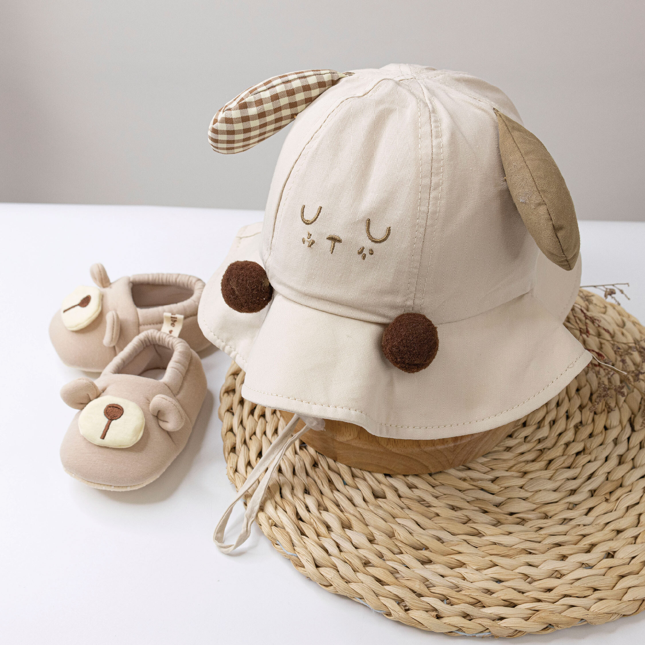 【JA1533】晚安小狗棉質親膚漁夫帽