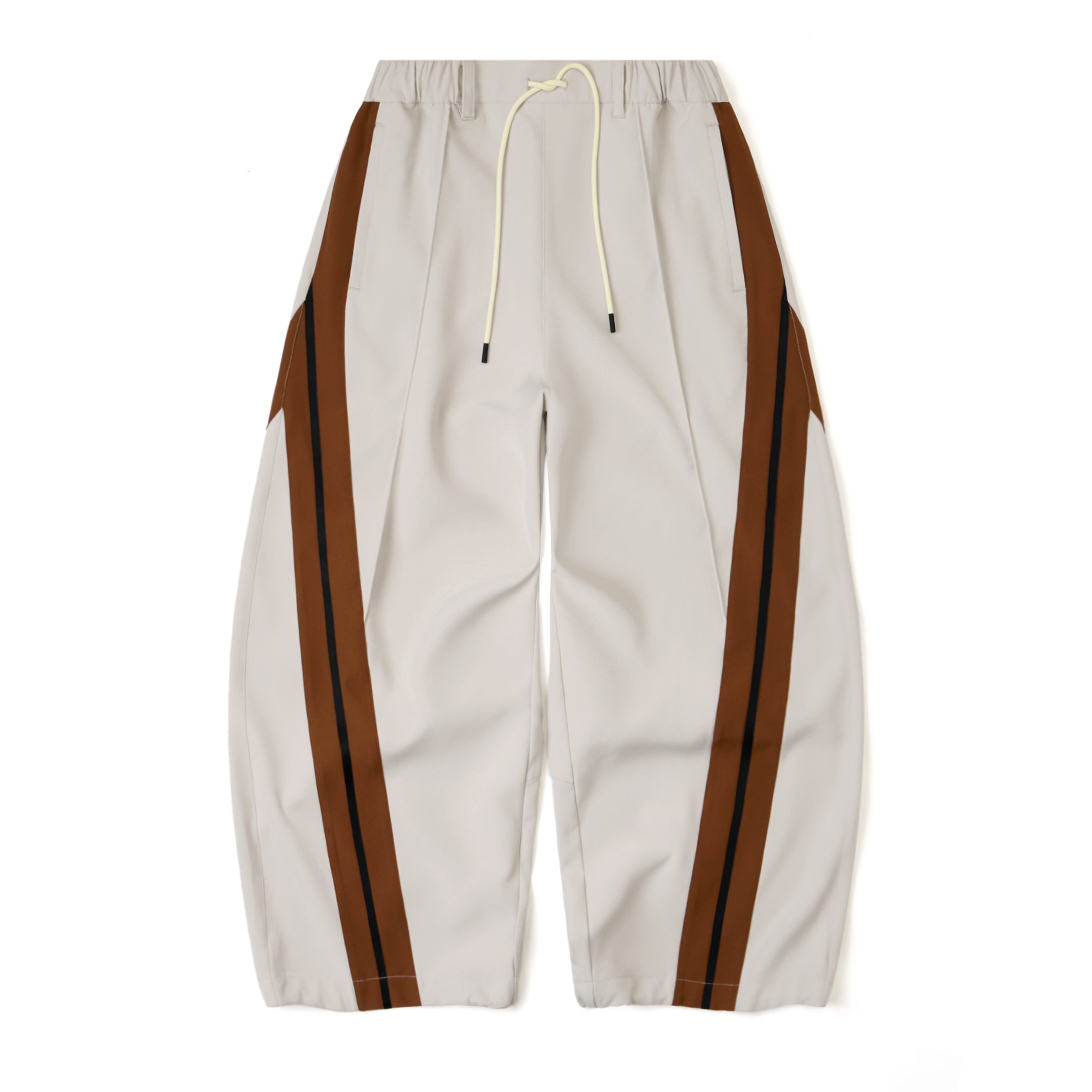 Wall of Sound - 7:03/“TWIST” Wide Leg Track Pants - Cream