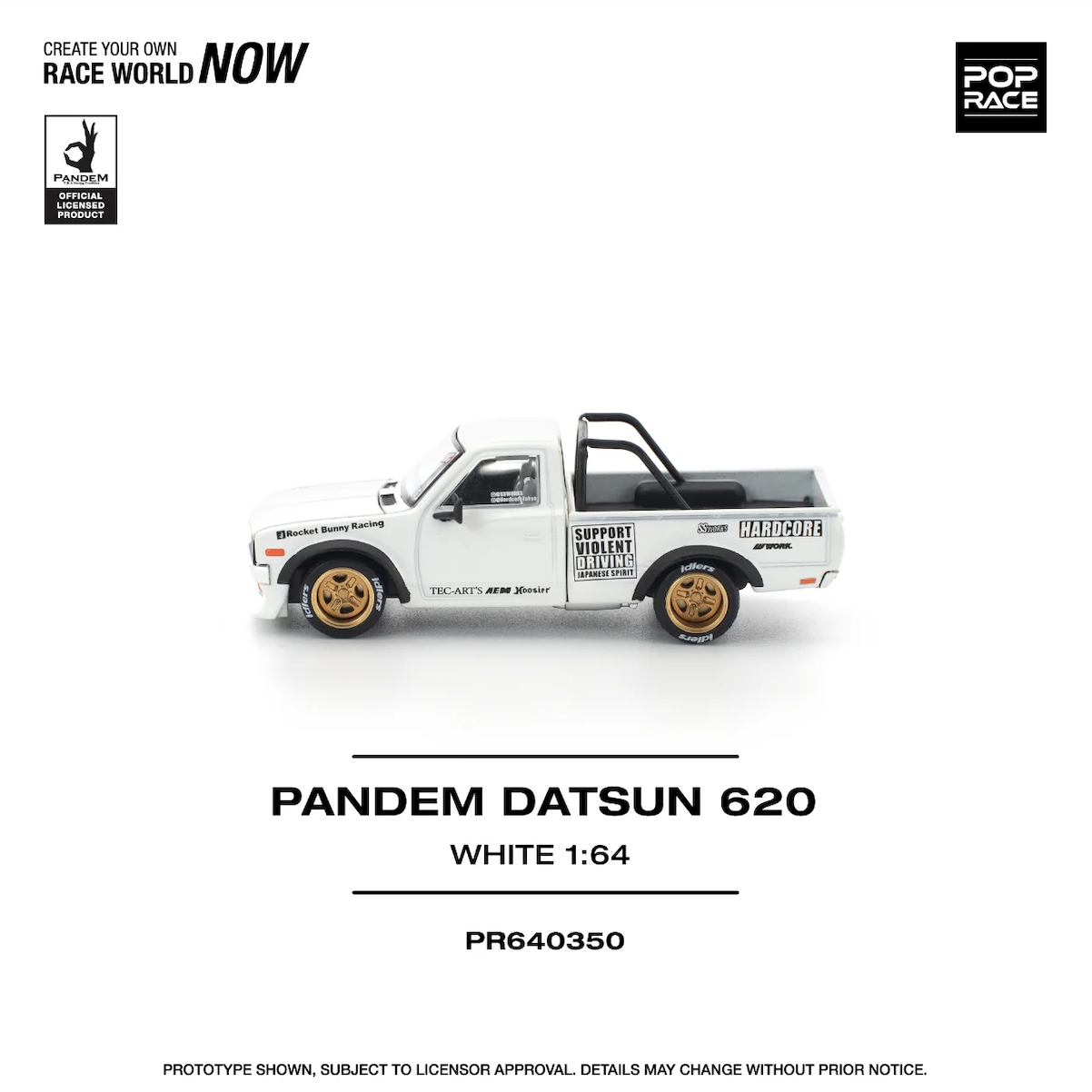 Pop Race Pandem Datsun 620 White (PR640350)