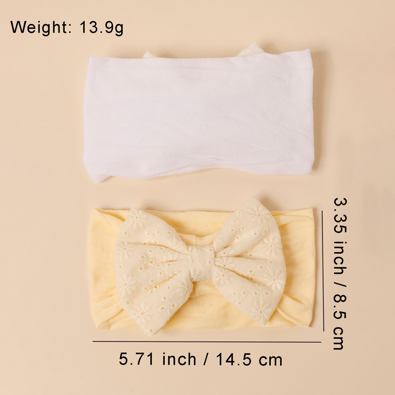 新生兒超彈力質感髮帶 (多款)-尺寸