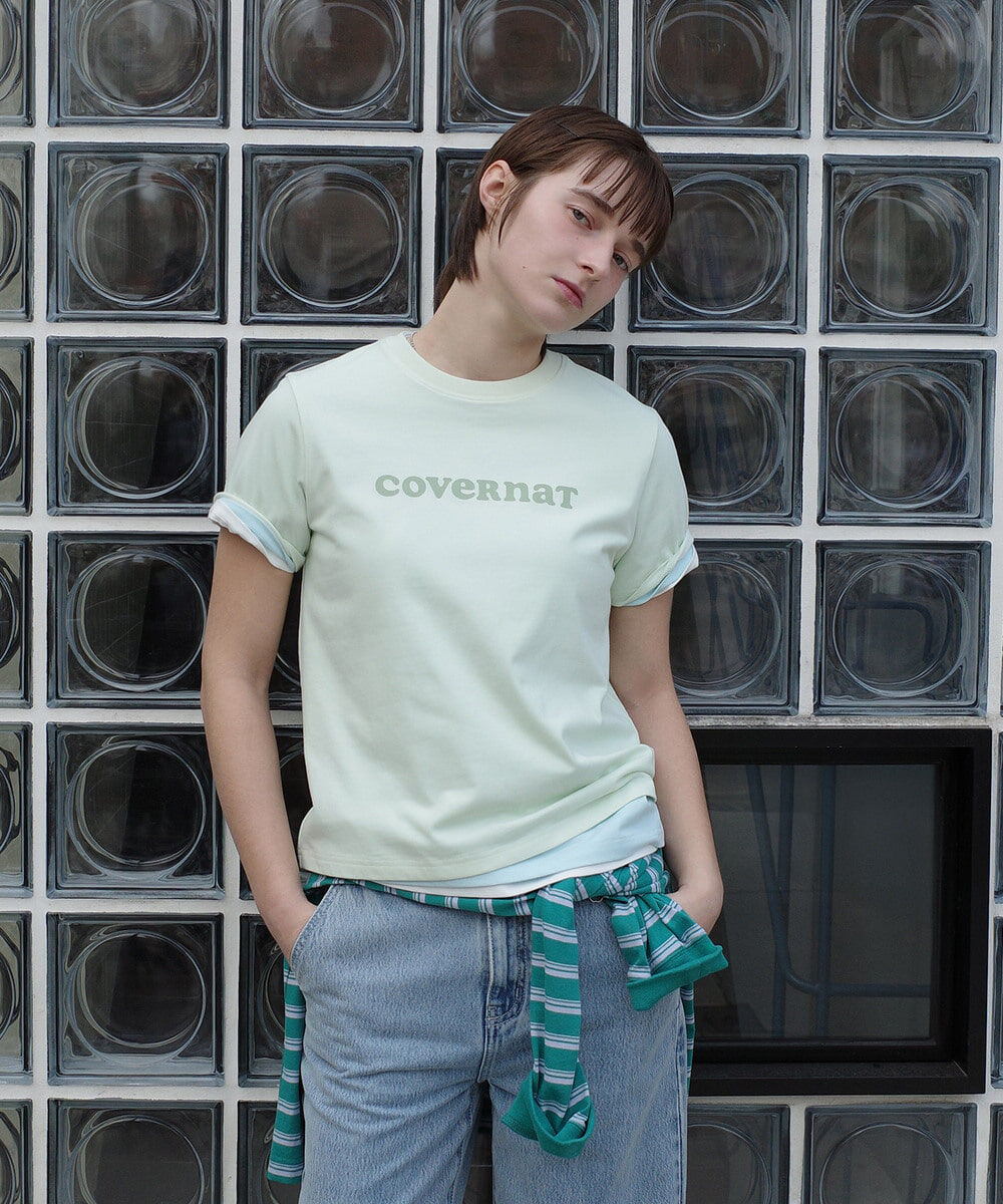 韓國 COVERNAT 女版T 短袖大學t 素色T恤 春夏新品圓領打底衫