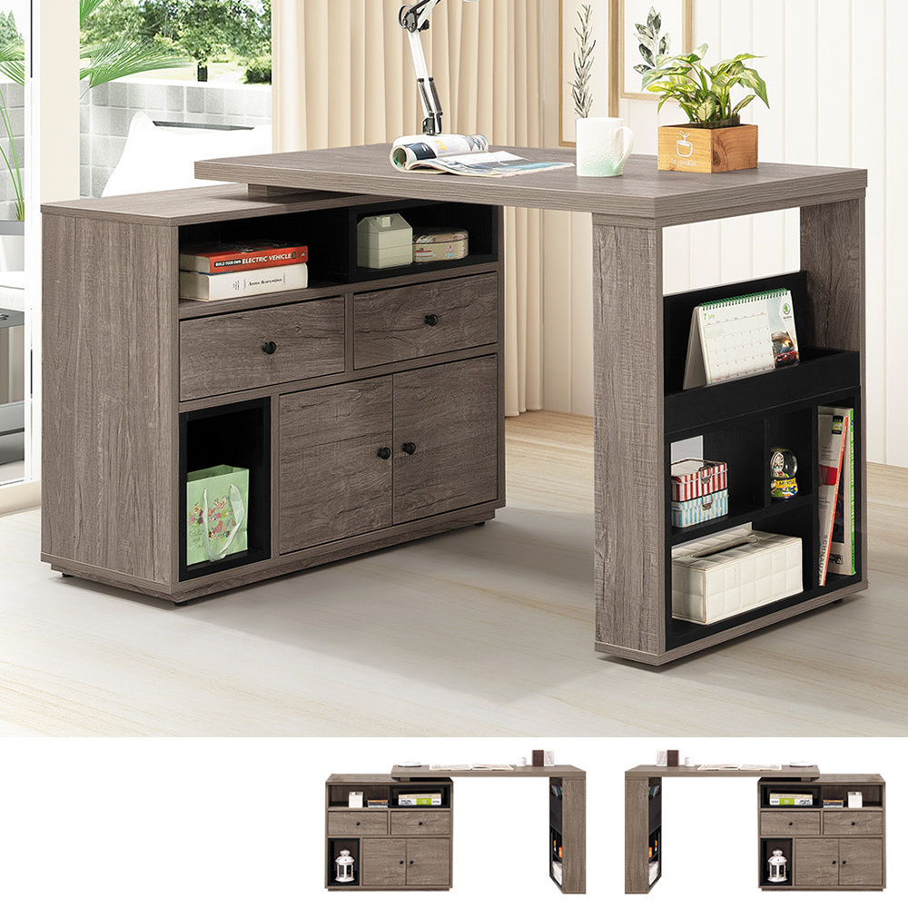 喬達4尺多功能L型伸縮書桌/工作桌/辦公桌