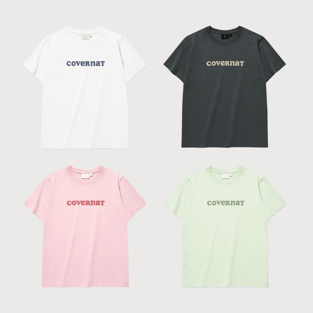 韓國 COVERNAT 女版T 短袖大學t 素色T恤 春夏新品圓領打底衫