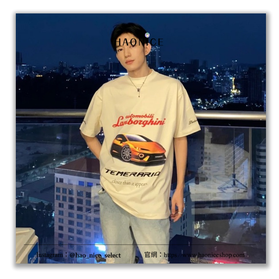 【HAO NICE】大男孩💪Balenciaga 巴黎世家 上海經銷商🔥蘭博基尼 賽車風🏁短袖 短T