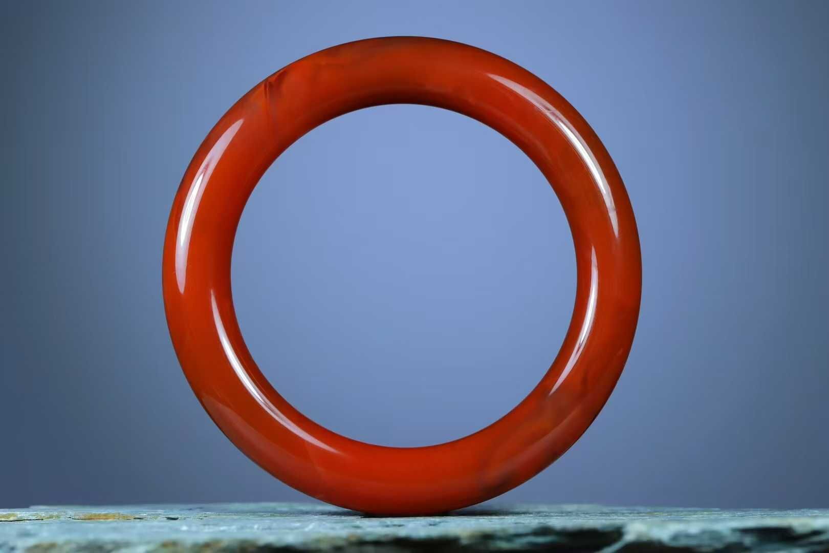 61621 60mm南紅圓條玉鐲 (58-60)