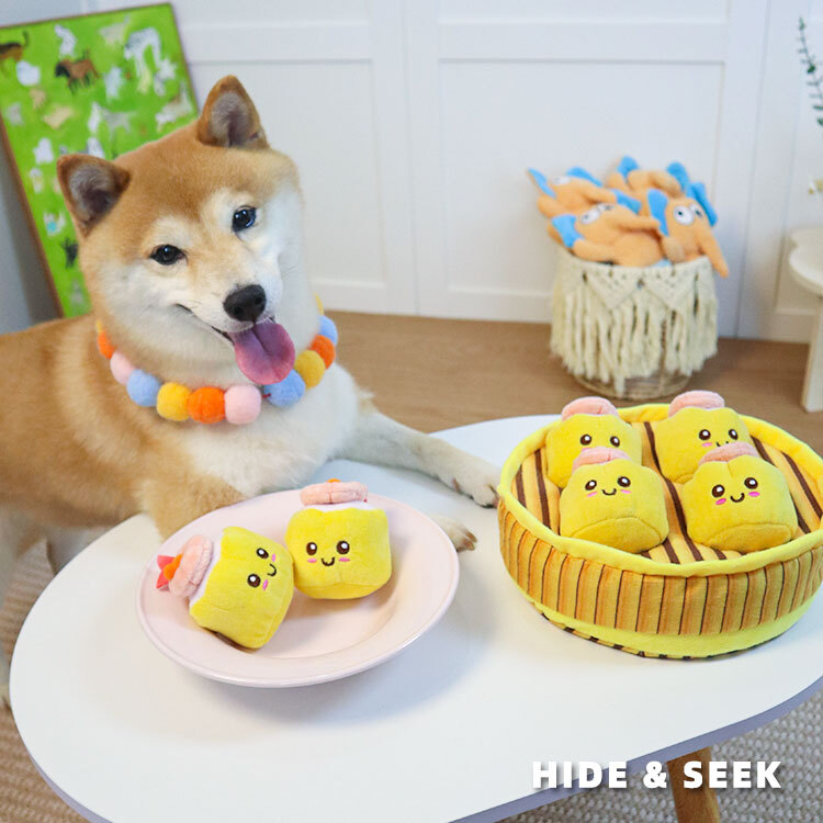 Realistic Siu Mai - Squeaky Dog Plush Toy, Suitable for Large, Medium, and Small Dogs