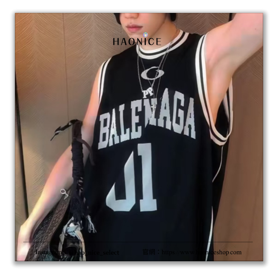 【HAO NICE】重返校園✨Balenciaga 巴黎世家 上海經銷商🔥球隊風無袖球衣 號碼衣 籃球服 運動背心