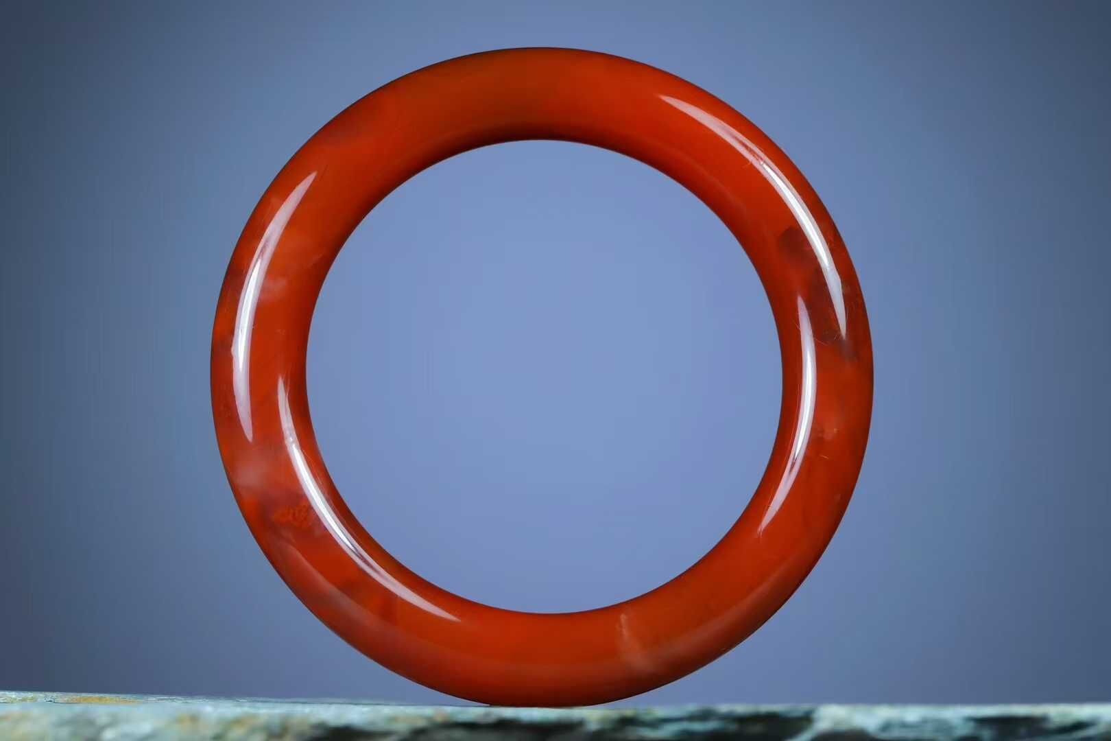 南紅圓條玉鐲,天然南紅瑪瑙