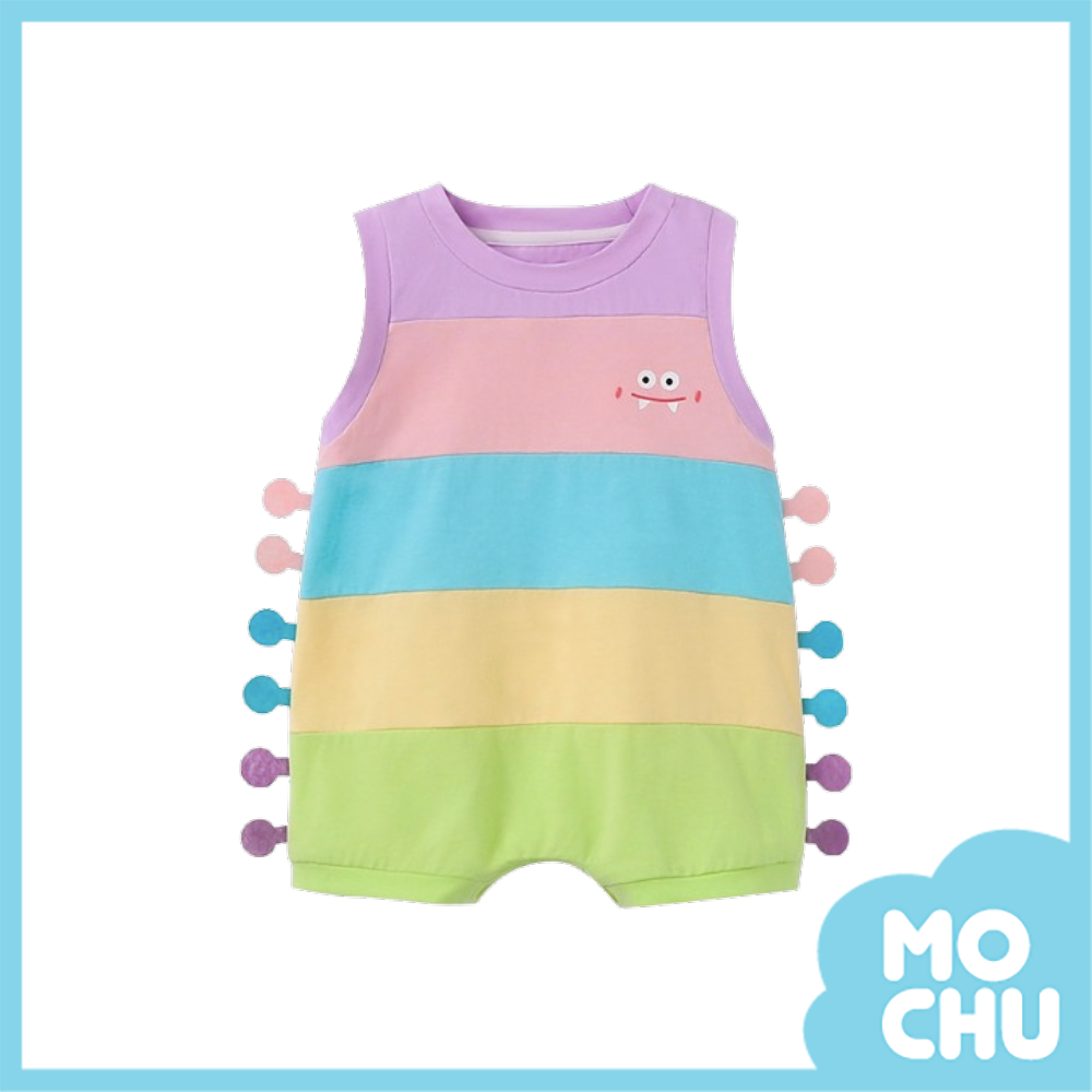 彩色毛毛蟲無袖連身衣