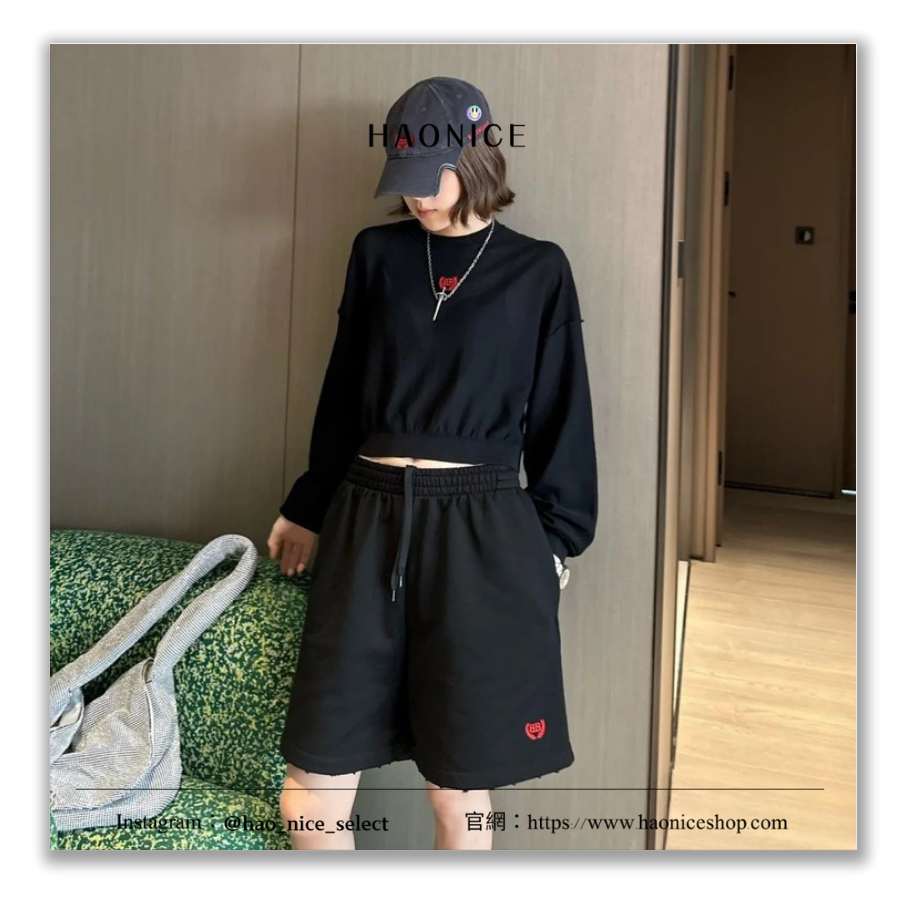 【HAO NICE】輕奢時尚✨Balenciaga 巴黎世家 上海經銷商🔥麥穗系列logo水洗短褲 棉褲 運動褲