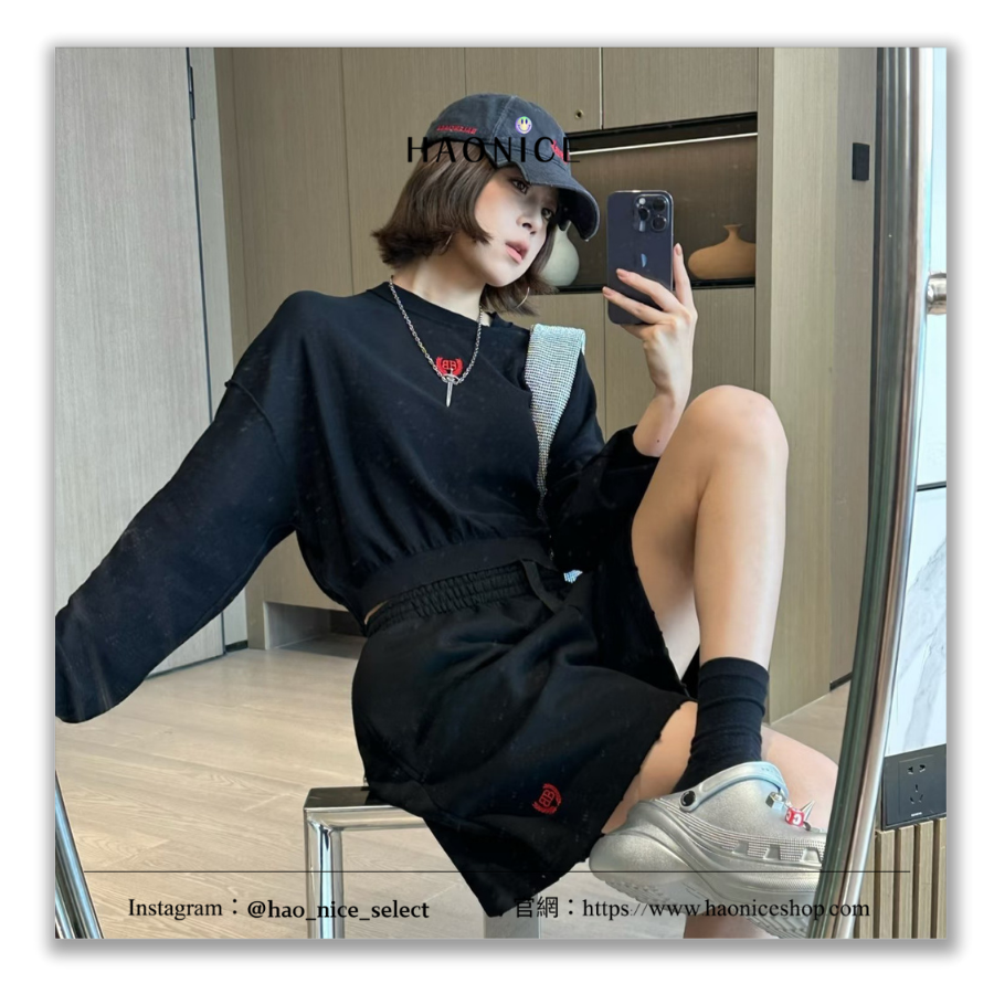 【HAO NICE】輕奢時尚✨Balenciaga 巴黎世家 上海經銷商🔥麥穗系列logo水洗短褲 棉褲 運動褲