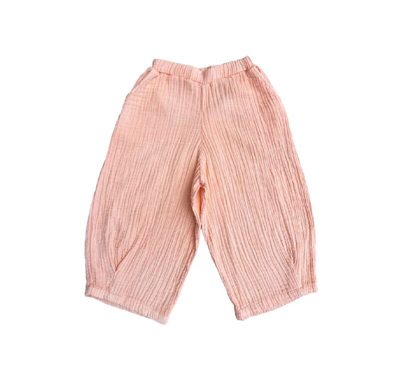 MABLI  棉質褶皺長褲 Crinkle Pants - Peachy