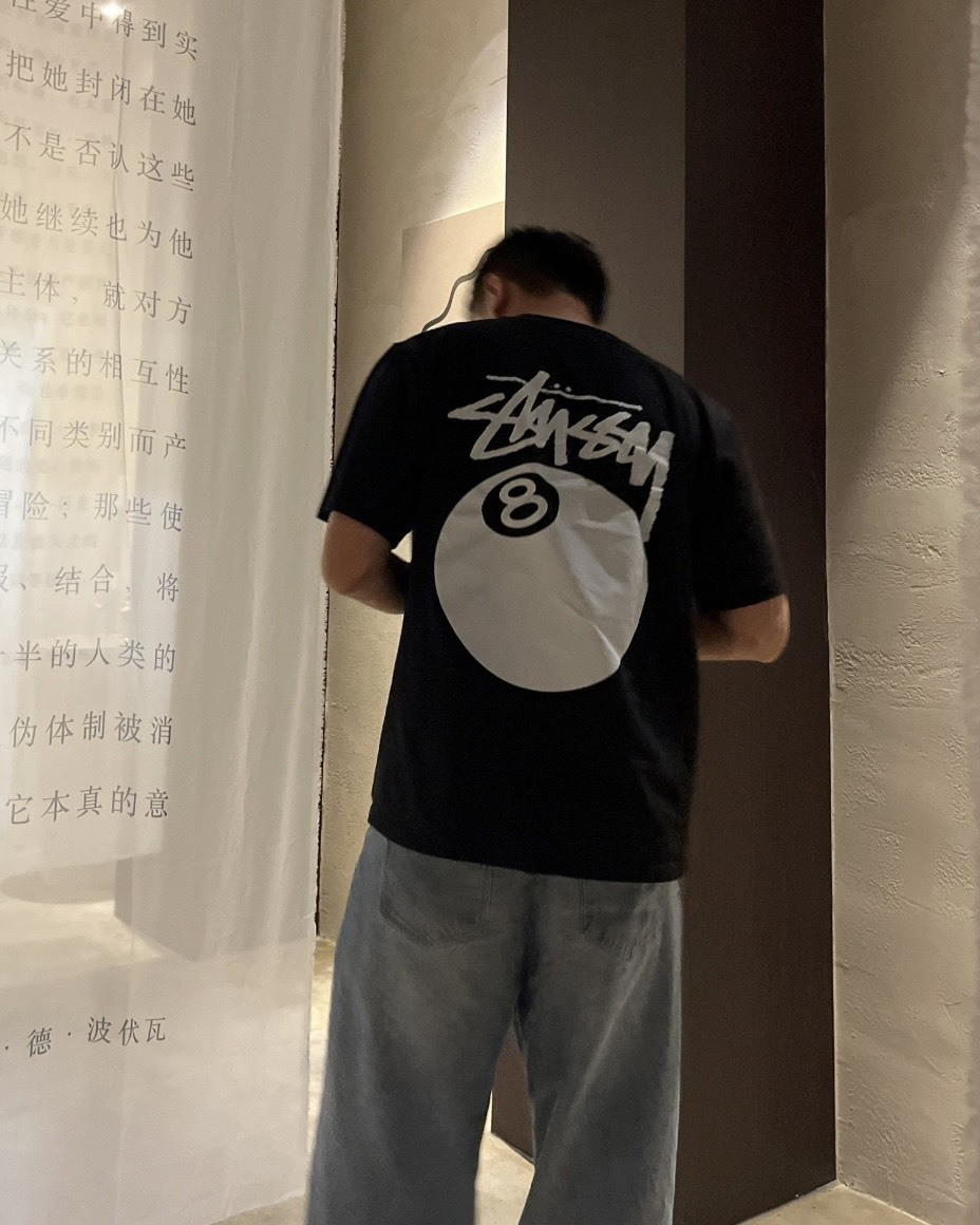 Stussy 8 Ball Pigment Dyed Tee 短袖 8號球 印花 黑 白