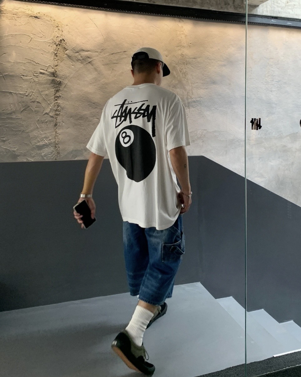 Stussy 8 Ball Pigment Dyed Tee 短袖 8號球 印花 黑 白