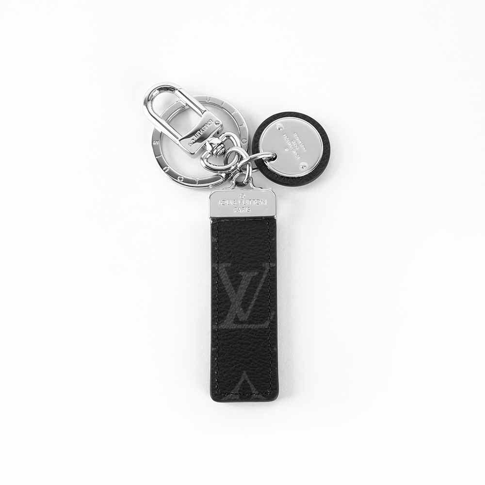 【Louis Vuitton】Neo LV Club 塗層帆布及牛皮吊飾/鑰匙圈(黑灰色)