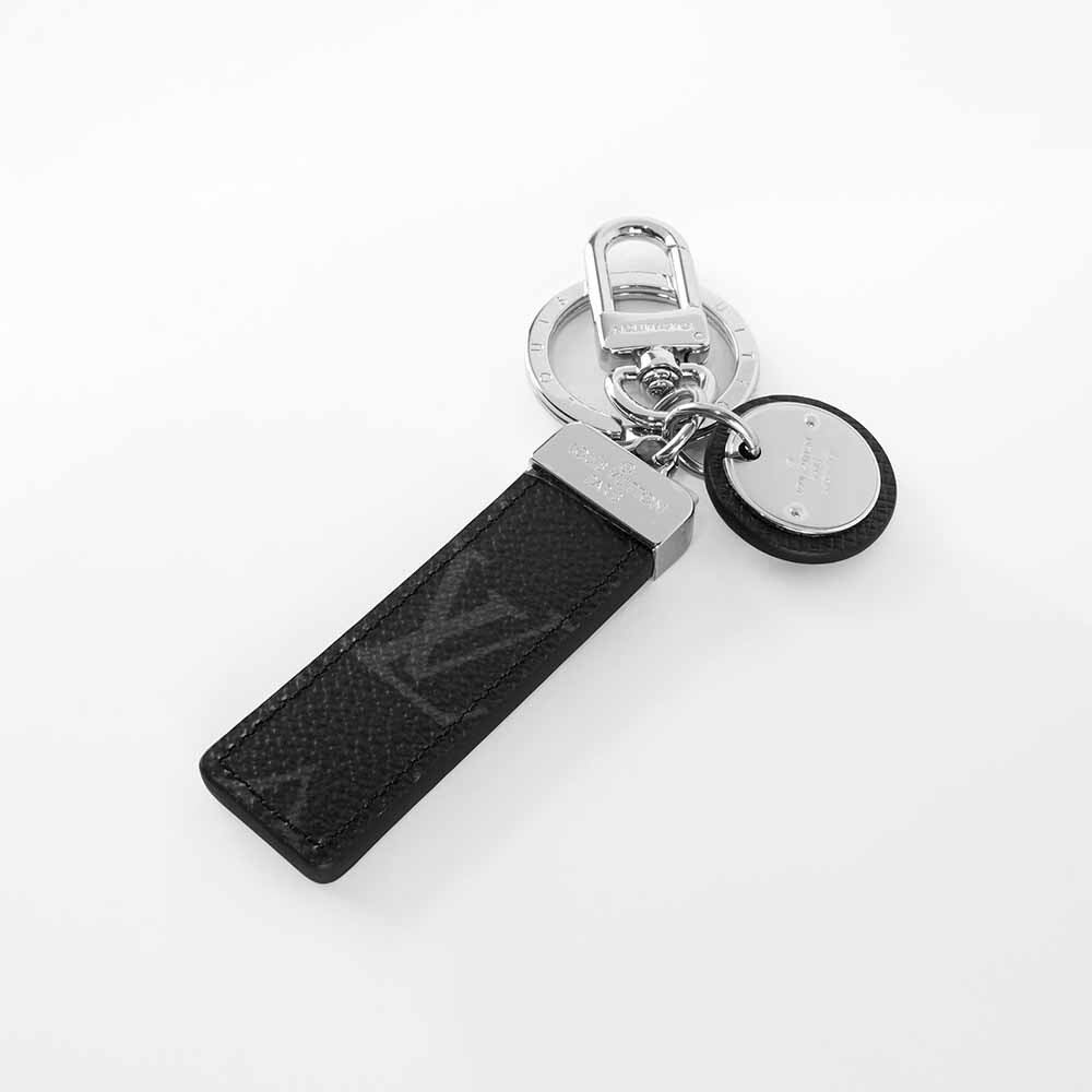 【Louis Vuitton】Neo LV Club 塗層帆布及牛皮吊飾/鑰匙圈(黑灰色)
