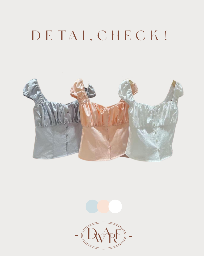 《KR》2way! 溫柔感心形領排鈕上衣