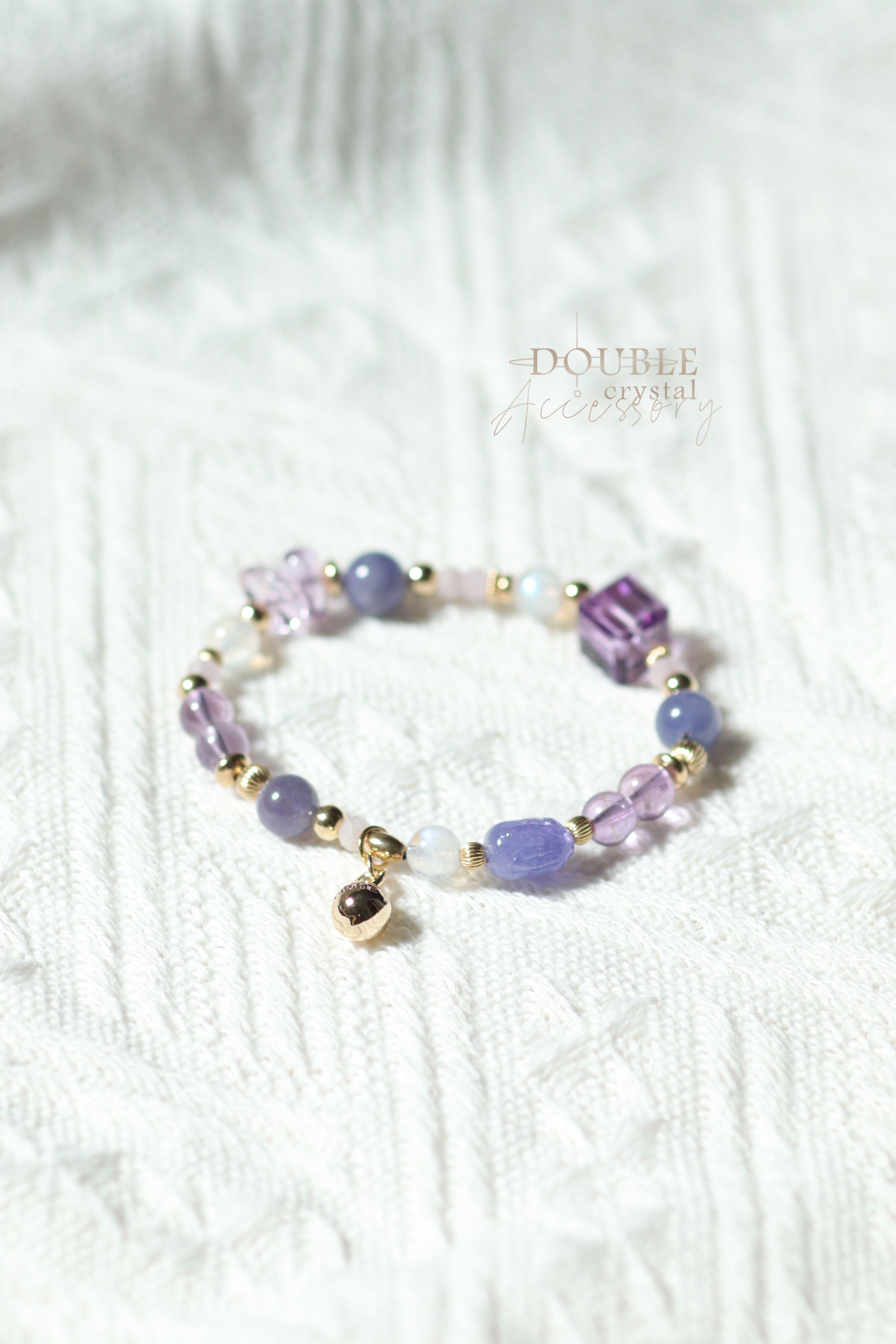 第二層心事：坦桑石兔子．坦桑石．紫鋰輝．紫水晶．藍月光