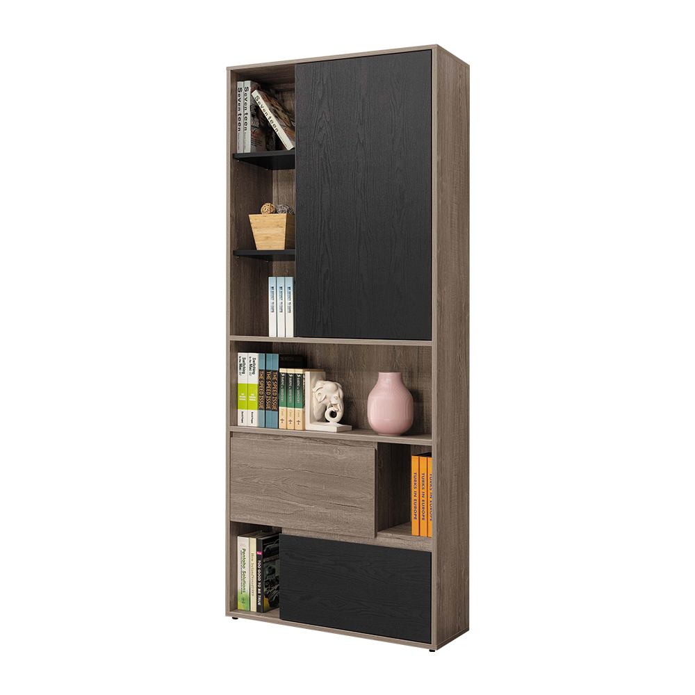 喬達2.7尺開放式二抽書櫃/收納櫃/展示櫃