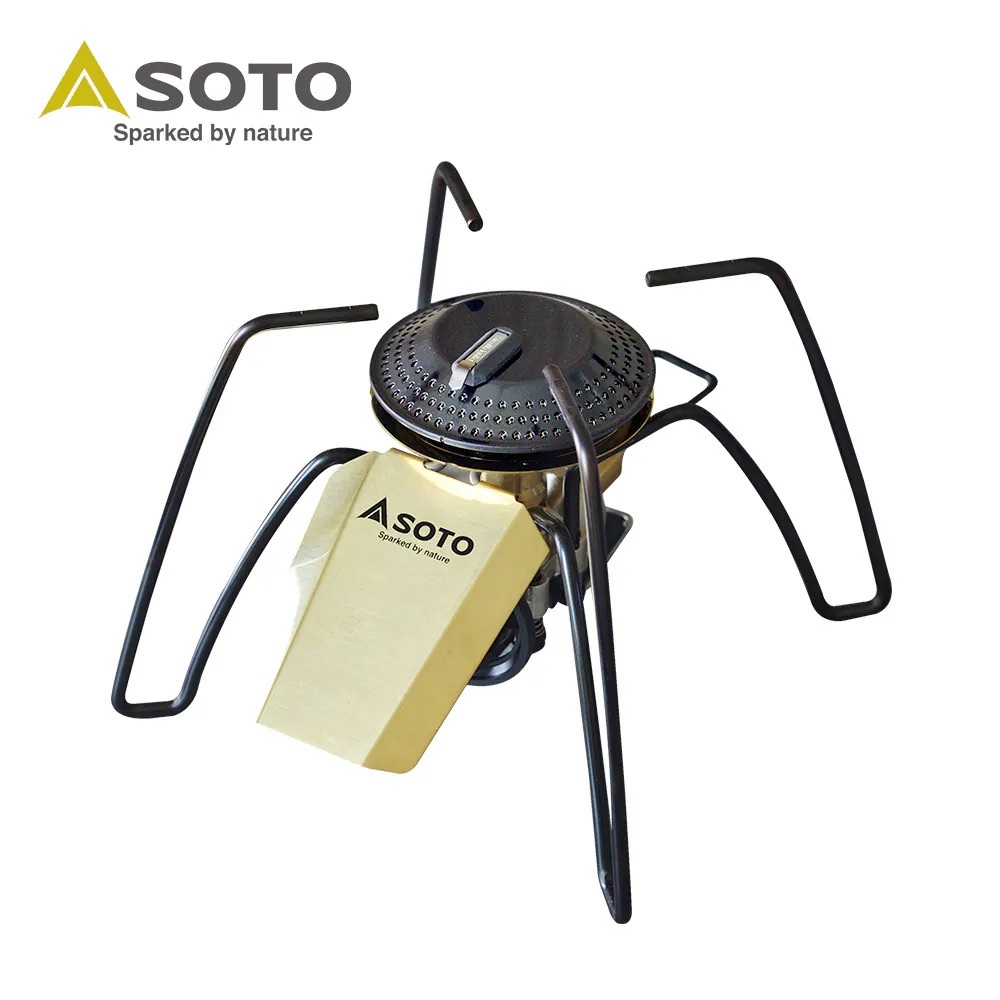 日本SOTO 迷你穩壓黑蜘蛛爐/黃銅版 ST-340BR(附點火槓桿)