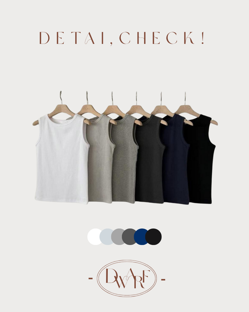 《KR》Daily! 多色圓領彈性背心